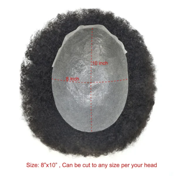 Thin Skin Men Toupee Natural Hair System - Image 2