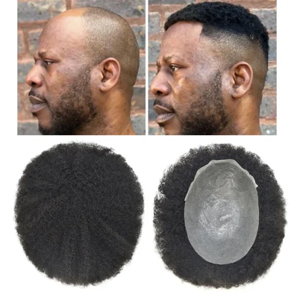 Thin Skin Men Toupee Natural Hair System