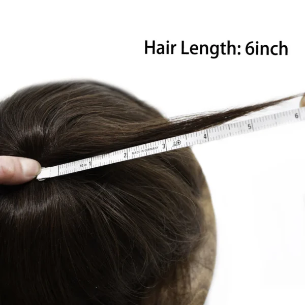 Swiss Super Welded Lace with Poly Natural Hairline Bleached Knots Men Toupee Natural Hair System - Image 7