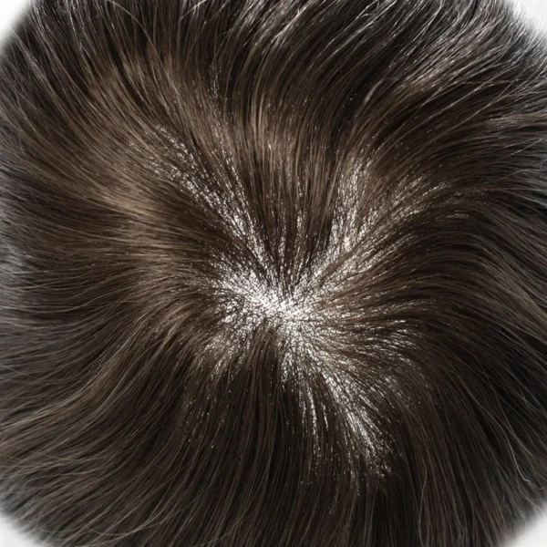 Swiss Super Welded Lace with Poly Natural Hairline Bleached Knots Men Toupee Natural Hair System - Image 5