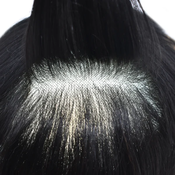 French Lace PU Coated Toupee for Men Natural Hair System - Image 4