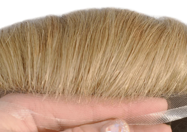 French Lace Front with Injected PU Toupee for Men Natural Hair System - Image 5