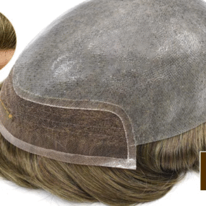 French Lace Front Skin Toupee for Men Natural Hair System