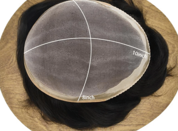 Fine Monofliament Durable Men Toupee Natural Hair System - Image 4