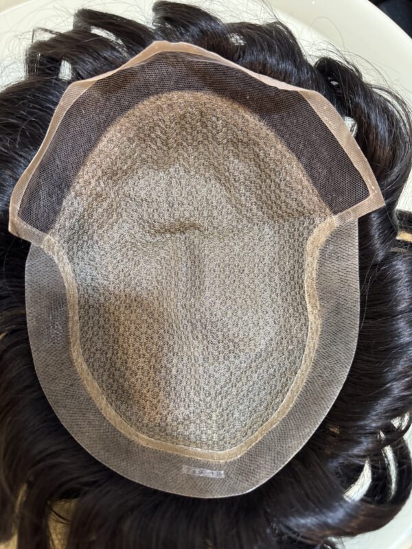 Full Natural Skin with Lace Front Toupee for Men Natural Hair System - Image 3