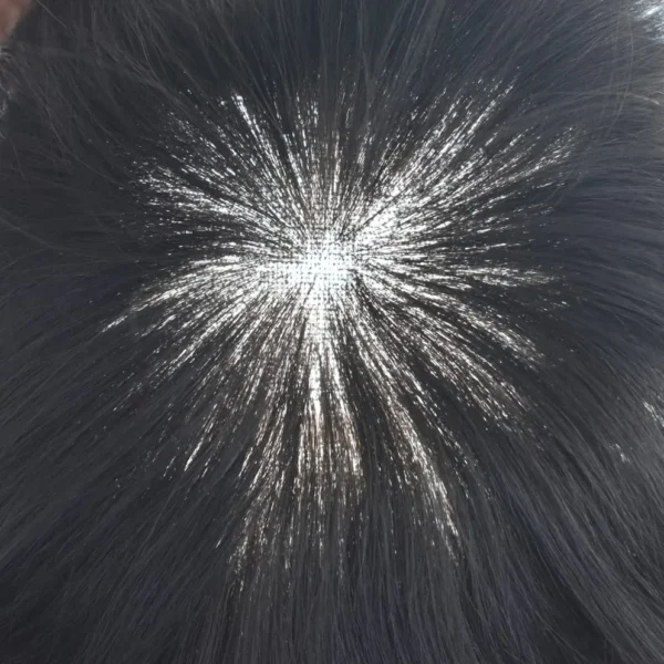 French Lace with PU Toupee for Men Natural Hair System - Image 2