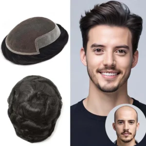 French Lace Front Toupee for Men Natural Hair System